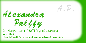 alexandra palffy business card